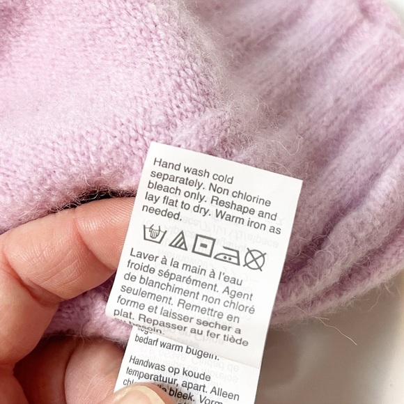 J. Crew Point Sur Mock Neck Sweater Large Supersoft Yarn lilac wool alpaca cozy - Picture 11 of 13